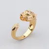 Luxusringe Panther Ringringe Designer für Frauen Mann Unisex Leopard Form Ring Armband Mode Armbänder für jeden Anlass Gold Rose Silber Ringe Paar Ringe