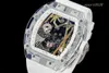 Super Replica Zegarwatch RM26 AAAAA luksus Tourbillon męski zegarek RM26 01 Tourbillon Crystal Cask Ruch obudowy mechaniczne zegarki para mechanicznych