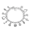 Charme Armbänder Luxus 925 Sterling Silber Ketten Schlüsselschloss Kreuz Ringe Stern Mond Liebe Herz Karabinerverschluss Armreif Für Frauen Mode Dro Dheir