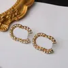 Luxury Designer Earrings Brand C Dangle Stud 18k Gold Women Letter Logo Gold Earrings Girls Wedding Party Jewerlry Accessories