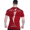 Erkek Tişörtler 2021 Yeni Yaz Spor Salonu Tshirt Largetype Marka Spor Tshirt Erkekler Gömlek Vücut İnşa Fitness Baskı Kısa Kollu Tshirt J230705