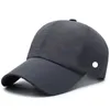 Ll Outdoor Baseball Hüte Yoga Visiere Ball Caps Leinwand Kleines Loch Freizeit Atmungs Mode Sonnenhut für Sport Cap Strapback #306dff