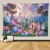 Tapisserier Magic Forest Wall Hanging Tapestry Bakgrund Tapisserier Sovsal sovrum vardagsrum Dekorativt filt