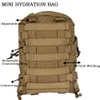 Sacs de plein air Mini sac d'hydratation sac à dos tactique vessie d'eau MOLLE YKK pochette à fermeture éclair militaire chasse 500D Nylon sport 230630