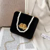 Evening Bags 2023 Ladies Small Wallet Vintage Baroque AngelEmbossedWomen's Shoulder Bag DesignerPearl Handbag Luxury Velvet Box Messenger