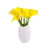 Dekorativa blommor 10st verklighetstrogna bröllopsdekorationsbukett Fake Calla Lily Lätt DIY Blommig Elegant Bröllop Bärbar Konstgjord