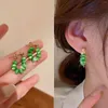 Stud Earrings Earings Women 2023 Green Opal Design Sense High End Small Fragrance Female