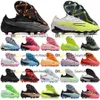 Bolsa de regalo Botas de fútbol de calidad Phantoms GX Elite FG Ghost Versión de tobillo bajo Botas de fútbol ágiles Hombres Cuero al aire libre Entrenadores cómodos Zapatos de fútbol de punto US 6.5-11