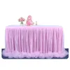 Dresses Tulle Table Skirt Highend Goldrimmed Mesh Wedding New Year's Party Decoration Hotel Supplies Mesh Table Skirt Table Cover
