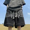 Calças masculinas Shorts com estampa de espuma e letras Y2K 2023 Verão Casual Moda Solta Calça de moletom para academia Basquete Oversized Short Streetwear 8XL