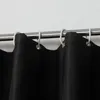 Defina cortinas de chuveiro preto modernas cortinas de banheiro em cores à prova d'água para banheira de banheira grande tampa de banho larga 12 ganchos