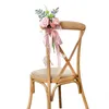 Decorative Flowers Wedding Chair Artificial Rustic Boho Aisle Church Banquet For Outdoor Decoration DAG-ship