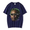 Erkek Tişörtler Rapçi Genç Thug Graphic T Shirt Erkek Kadın Moda Hip Hop Sokak Stili Tshirt Yaz Gündelik Kısa Kollu Tişört Büyük Boy J230705