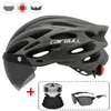 Casques de vélo Casque de sécurité pour vélo ultra-léger Casque de feu arrière de moto en plein air Casque de vélo de montagne avec visière amovible 230704