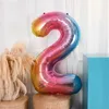 Party Decoration 40 Inch Giant Rose Gold Silver Pink Digital Number Figure Foil Balloons 0-9 Happy Birthday Wedding Baby Shower Decorations