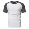 Heren T-shirts Zomertops Heren 2022 Heren Lente Zomer Casual Sport Kleurblok Raglan T-shirts van zwaar katoen Katoen Spandex Lange mouw J230705