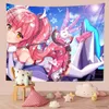 Tapestries söt tjej anime bakgrund trasa tapestry dekoration vacker flicka sovsal vägg hängande kanelrulle