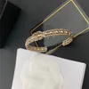 20 style Premium Luxury Letter ccity Bangle Designer Fine Jewelry Classic Senior Gold Bracelet C Logo Couple Charm Bracelets 54533