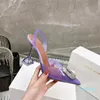 Scarpe eleganti Pompe Tacchi alti Sandali da donna sexy Scarpe di fabbrica Saeda Crystal di lusso