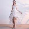 Urban Sexy Kleider Kurze Blumen Applikationen Tüll Cocktail Abschluss Heimkehr High Low Asymmetrie Elegantes Party Formelles Kleid 230705