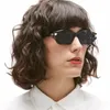 2023 Панк -солнцезащитные очки женщин дизайнер бренд UV400 защита зеленых оттенков