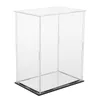 Acrylic Display Box Case Clear Cube Model Organizer Stand Storage Lid Action Show Figures Countertop Shoe Transparent Container L230705