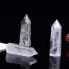 Çiğ Beyaz Kristal Kulesi Sanat Süs Mineral İyileştirme Atıkları Reiki Doğal Altı Taraflı Enerji Taşı Yeteneği