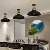 Taklampor Vintage Retro Light Flush Mount Lampskärm Industriell belysning för inomhus sovrum Kök Vardagsrum Heminredning