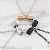 Pendant Necklaces Fashion Dumbbell Sports Necklace Men Gym Lifting Weights Charm Link Chain For Women Jewelry Gift Drop Delivery Pend Dh18L