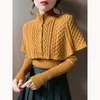 Women's Sweaters Women Clothing 2023 Autumn Winter Sweater And Cape Two Piece Collared Fashionable Elegant SLIM Casual Clothes