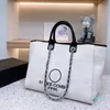 2023 oversized beach bag Women Luxury Handbags Designer Beach Bag Fashion Knitting Shoulder Large Tote With Chain Canvas brand bag
