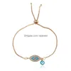 Charm Bracelets Turquia Blue Evil Eye Para Mulheres Masculinas Boa Sorte Elefante Hamsa Mão Carta de Amor Correntes Ajustáveis Moda Jóias Gota D Dhiyq