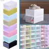 Doorzichtige plastic schoenendoos Opbergdoos voor schoenen Artefact Opbergdoos voor schoenen Schoenendoos Japanse schoenendozen Flip Drawer Boxs Stapelbare schoen L230705