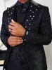 Мужские костюмы Blazers Spaekly Men Tailommade 3 штуки блейзер жилетов One Button Ed Lape Wearsbeaded Diamonds Business Wedding Taildound 230705