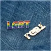 Pins broches ontwerp email lgbt trots voor vrouwen mannen gay lesbische regenboog love rapel pins badge mode sieraden accessoires in bk dr dhwsv