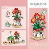 Ликовая модель Loz Creative Strawberry Cherry Blossom Pot Cuculent Bonsai Plant Blocks Moc Mini Flower Brick Home Decor Kids Toys 230705