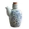 Бутылки для хранения японского стиля глиняный надпись кухонный масляной дозатор уксус соевый соус с пробкой стопора приправы