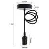 Lampes suspendues Edison Simple Lustre à une tête Cuivre Lampe Cap Boutique Décoration Atmosphère Socket Multi-couleur Titulaire Fil Noir