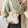 Abendtaschen 2023 Mode Weben Stroh Umhängetasche Für Frauen Holz Top Griff Clip Luxus Designer Handtaschen Trend Weibliche Handtasche