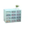 2pc Plastic Shoebox Transparent PP Storage Shoe Boxes Thickened Shoes Organizer Drawer Can be Superimposed Combination Cabinet L230705