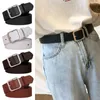 Ceintures Mode Casual Vintage All-match Boucle carrée Ceinture Ceinture en cuir PU Dames Pantalons habillés Bandes