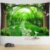 Tapisseries Road in the Forest Tapestry 3D Forest,