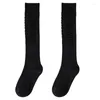 Women Socks 1 Pair Girls Ripped Style Female Broken Destroyed Sock Lolita Japanese JK Knee High Student Stockings D08E