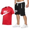 Ny Summer Streetwear Dam Herr Set Träningsoverall Man Fritidskläder Tryckt 100 % bomull T-shirt Shorts Byxor Sportkläder Herrmärke T-shirt 2-delad kostym