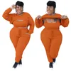 Women's Plus Size Pants 5xl Clothing Tight Tank Top Long Sleeve Crop and Trouser Set Street 3 Piece Wholesale Direct 230705