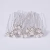 Brudens hårgaffel Pin U-Clip Diamond Pearl Flower Hairpin Headboard Rhinestone Ornament 20 PCS lådor
