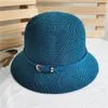 Cappelli a tesa larga Secchiello Moda coreana Donna Fibbia per cintura Cappello Lusso Panama Protezione solare Pescatore Cupola Semplice spiaggia selvaggia Paglia Sole 230704