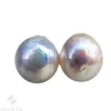 Stud Fashion 12-13mm Orecchini di perle barocche bianche 18k Ear Stud Gioielli AAA Ipnotizzante Earbob coltivato irregolare Naturale 230620