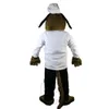 Traje de mascote de cachorro marrom super fofo Tema de desenho animado fantasia Vestuário de performance de carnaval Traje de pelúcia