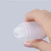 Bottiglie per pompa spray airless in plastica PP satinata con coperchio bianco per lozione siero per la cura della pelle Contenitori cosmetici ricaricabili da viaggio